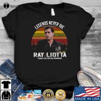 Ray Liotta Legends Never Die 1954 2022 Ray Liotta Thank You For The Memories Signature Black Tshirts Shirts For Men