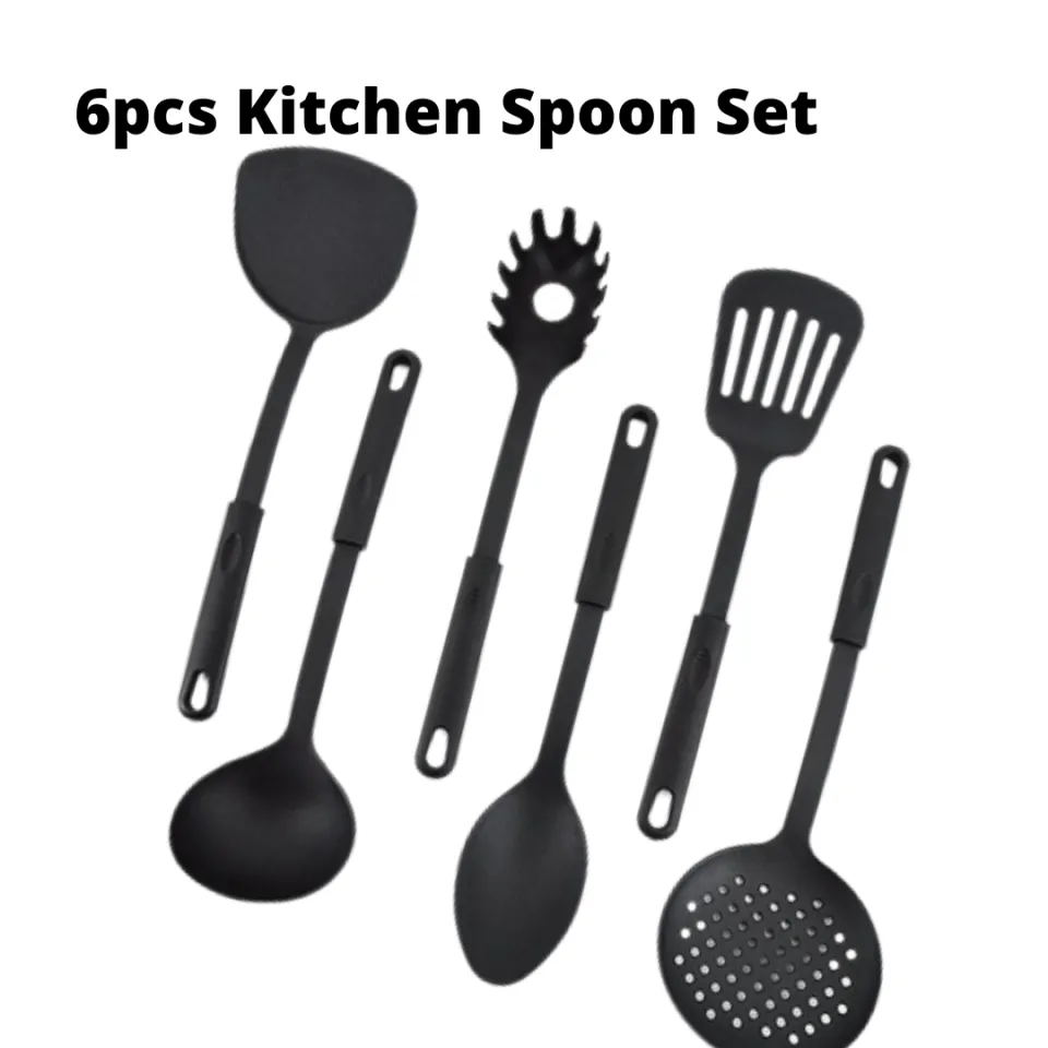 Kitchen Utensil Set 6pcs Nylon Spoons-Stick and Heat Resistant Cooking Utensils Set, Kitchen Cookware Set - Kitchen Tool Set