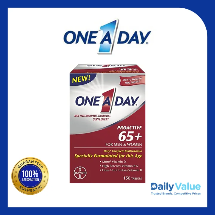 One A Day Proactive Multivitamins for Senior Citizens 65+, 150 Count