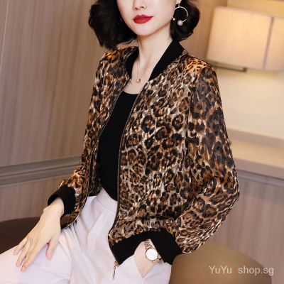 Ready StockCasual Jacket Long Sleeve Thin Sun- Clothing Leopard Print Jacket Jacket for Women