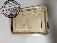 High-quality laboratory thickened 304 stainless steel tray square plate non-magnetic can be invoiced