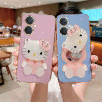 เคสVivo Y27 ล่าสุด2023 ฟุ่มเฟือย สีมาการอง การออกแบบการชุบด้วยไฟฟ้า ด้วยกระจกแต่งหน้า ซิลิโคนนิ่ม เคสโทรศัพท์ Vivo Y27 5G เคสมือถือ