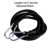 1m/1.5m/2m Heavy Duty Bungee Cord Tie Strap String with Carabiner Hooks Kayak Camping Cycling Luggage Accessory