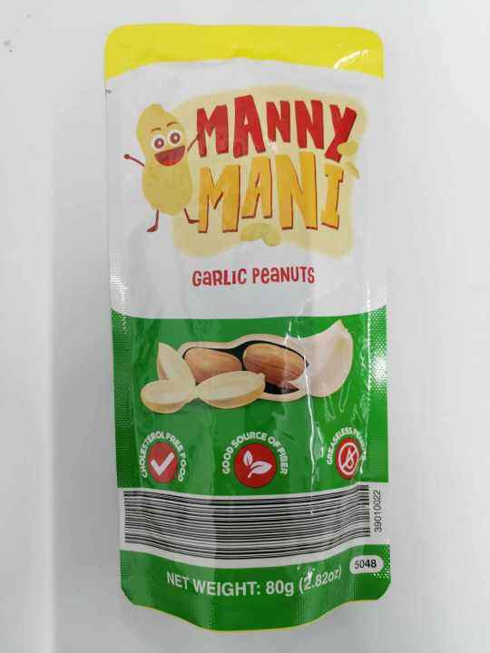 Manny Mani Peanuts 80g GARLIC and SPICY keto friendly low carb diet