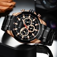 CURREN Men’S Watches Top Brand Big Sport Watch Luxury Men Military Steel Quartz Wrist Watches Chronograph Gold Design Male Clock