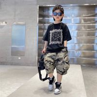 Crawler Camouflage Shorts Boys 2023 New Summer Fashionable Fashionable Childrens Clothing Childrens Korean-Style Breathable Medium and Large Childrens Middle Pants LeNcTH