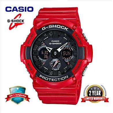 G Shock Ga201 Men Sport Watch Dual Time Display 200M Water Resistant  Shockproof And Waterproof World Time Led Auto Light Sports Wrist Watches  With 2 Year Warranty Ga 201Rd 4A Black Ferrari