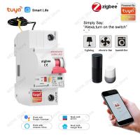 Tuya รีโมทเบรกเกอร์อัจฉริยะ Zigbee 1P,ไม่มีการจำกัดระยะทางเข้ากันได้กับ Alexa Echo Google Assistant สำหรับสมาร์ทโฮม