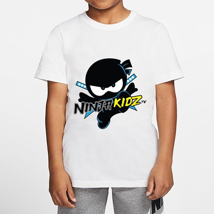 Ninja Kidz White Unisex Kids T-shirt, Ninja Kidz Kids T-shirt for Boys and  Girls