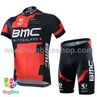 ชุดจักรยานแขนสั้นทีม BMC 15 (02) สีแดงดำ