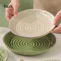 【CW】 Thread Plate Stroke Steak Dinner Plates Tableware Dish Dessert Dishes