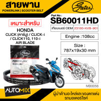 สายพาน HONDA CLICK คาร์บู /  CLICK 110 / Click 110i /Air blade POWERLINK SCOOTER BELT สายพานมอเตอร์ไซค์ อะไหล่มอไซค์ อะไหล่แต่ง มอเตอร์ไซค์ MB0056