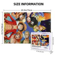 One Piece 1000 Pieces Wooden Puzzle Jigsaw Adult Childrens Educational Puzzles Exquisite Gift Box Packaging