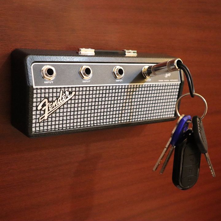 กรอบพวงกุญแจกีต้าร์บังโคลนที่ติดผนังแบบวินเทจที่ที่ใส่พวงกุญแจของตกแต่งบ้านแนววินเทจ2-0เป็นของขวัญสำหรับที่ใส่พวงกุญแจ