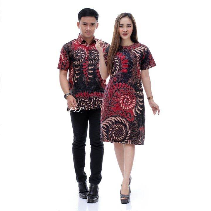 Couple Set Keluarga Couple Dres Baju Batik Pasangan Dress Batik Couple Modern Terbaru Motif 5151