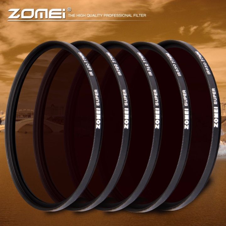 zomei-680nm-ตัวกรอง-ir-อินฟาเรด760nm-720nm-ฟิวเตอร์อินฟาเรดเอ็กซ์เรย์950nm-สำหรับ-slr-dslr-เลนส์กล้องถ่ายรูป-nikon-canon-sony-filters