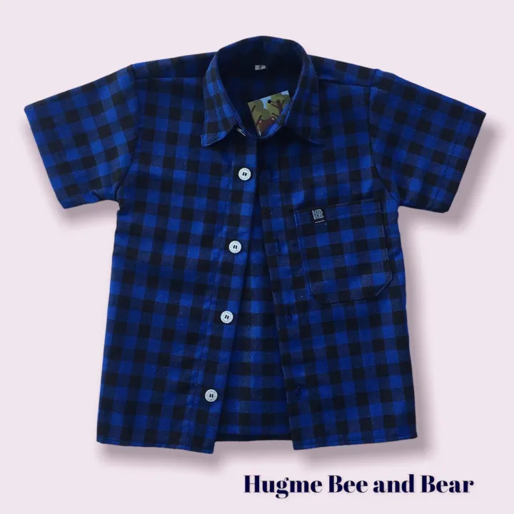 KEMEJA FLANEL ANAK LENGAN PENDEK USIA 1-6 TAHUN / KEMEJA ANAK FLANEL