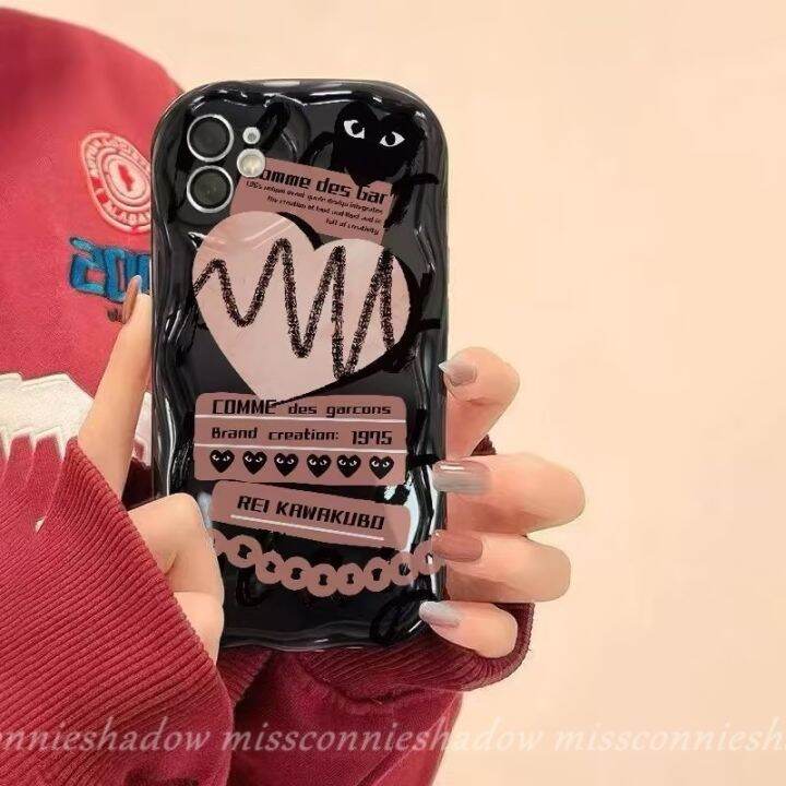 เคสโทรศัพท์มือถือ-นิ่ม-ปิดด้านหลัง-ขอบโค้ง-ลายหัวใจ-comme-des-garcons-สําหรับ-iphone-xr-7-6-8-6s-x-13-12-14-xs-2020