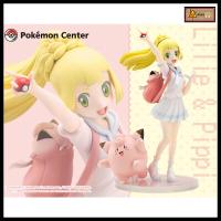 Kotobukiya Pokemon Center Original Figure Ganba Lillie &amp; Pippi Clefairy Anime Figure Action Model Collectible Toys Gift