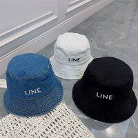 {You have a hat} ถังผ้ายีนส์ใหม่สำหรับฤดูร้อนพร้อมตัวอักษรพิมพ์ลายสำหรับ YF0882หมวกแว่นกันแดดลำลองกลางแจ้งหมวกชาวประมงฤดูใบไม้ผลิ