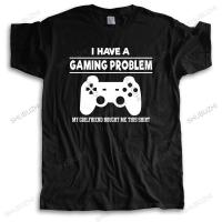 Mens Cotton Tshirt Loose Tshirt I Have A Gaming Problem For Him Funny Print