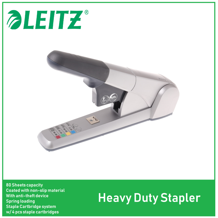 LEITZ 5551 Heavy Duty Stapler 80 sheets stapling capacity German