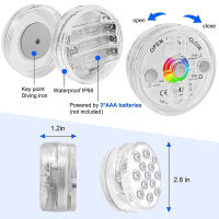 13Leds แม่เหล็กดูดไฟใต้น้ำกันน้ำระยะไกล RGB ไฟใต้น้ำสำหรับ Hmoe ปาร์ตี้พิพิธภัณฑ์สัตว์น้ำสระว่ายน้ำอ่างอาบน้ำแจกันตกแต่ง