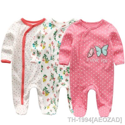 ✿┅ Kiddiezomo marca verão macacão de manga longa dos desenhos animados do bebê recém-nascido meninas meninos roupas algodão infantil pijamas