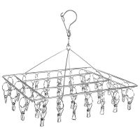 3X Sock Drying Racks Laundry Drip Hanger Rectangle with 30Pcs Pegs Indoor Outdoor Clothesline Hanging