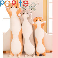 PAPITE【Ready Stock】Cuteการ์ตูนแมวตุ๊กตาหนานุ่มSleepingยาวตุ๊กตาหมอนเเมวเหมียวตกแต่งของเล่นสตัฟ
