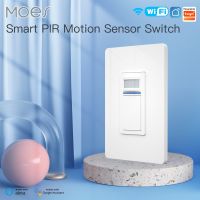 Tuya Smart WiFi PIR Motion Sensor Light SwitchSingle Pole US Neutral Wire RequiredSmart Life Work with Alexa/Google Assistant