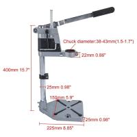 แท่นแท่นเครื่องมือไฟฟ้าที่ตั้งสว่านไฟฟ้า400มม. อุปกรณ์เสริมสำหรับเครื่องเจาะตั้งโต๊ะแท่นวางเครื่องมือแบบทำมือกรอบฐานสว่านด้ามจับสว่าน