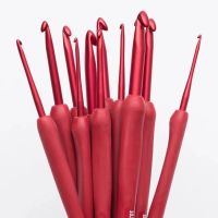 【CW】 Crochet Hooks Needle Silicone Handle Aluminum Set  Knitting Needles Sweater Weave Sewing