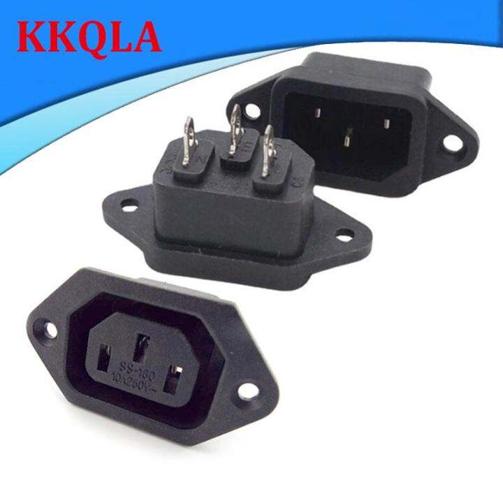 QKKQLA 3 pin AC IEC Straight Female Male Socket Charging Extension Line ...