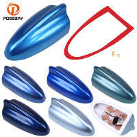 POSSBAY Car Shark Fin Roof Antenna Blue Series ABS AM/FM Auto สัญญาณวิทยุเสาอากาศสำหรับ Mini Cooper Suzuki Swift citroen VW BMW-sdfwerwewewq