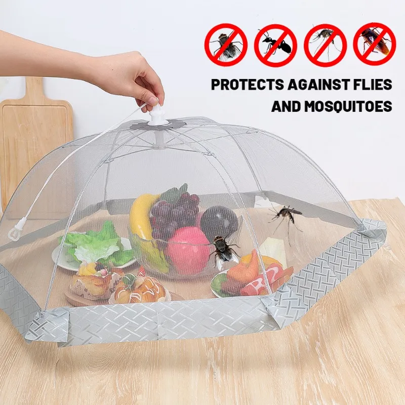 Food Cover Mesh Folding Washable Flies Tables Cover Insect Proof