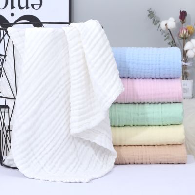 【CW】✼☄  6 Layers Cotton Baby Receiving Blanket Infant Kids Swaddle Wrap Sleeping Warm Quilt Bed Cover Muslin