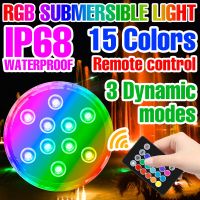 Led Aquarium RGB Submersible Light Swimming Pool Lights Underwater Waterproof Outdoor Lamp Pond Party Decoration Remote Control