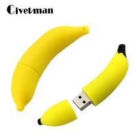 USB Flash Drive Fruit Banana Pen Drive 256GB 128GB 64GB 32GB 16GB 8GB Cartoon Real Capacity USB 2.0 Pendrive Memory Stick Disk