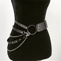 Metal Belt Leather Punk Waist