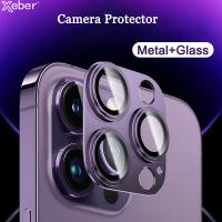 Full Cover Metal Camera Lens Protector on For iPhone 14 Pro Max Plus Tempered Glass For iPhone 11 12 13 Pro Max Mini Metal Film