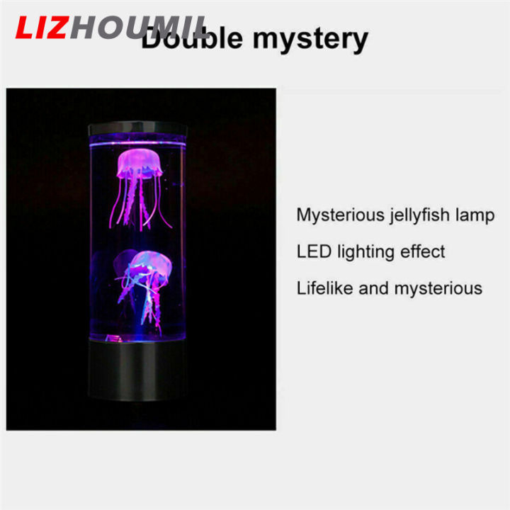 lizhoumil-นำแมงกะพรุนโคมไฟชาร์จ-usb-ตู้ปลาเปลี่ยนสีไฟกลางคืน-usb-รีโมทคอนโทรลของขวัญวันเกิด