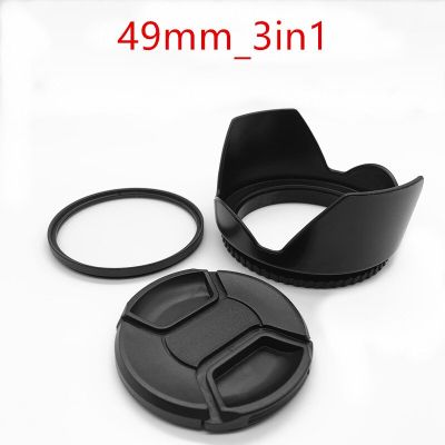 49mm Lens Hood Cap UV Filter for Sony NEX-3 NEX-5 ALC-F49A 28mm F2.8 SAL28F28