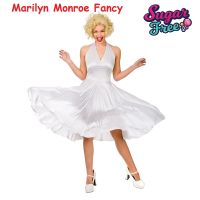 ชุดแฟนซีคอสตูมผู้ใหญ่มารีรีนมอนโร Marilyn Monroe dress Adult costume ขนาดเหมาะกับความสูง 155-175 ซม. (เลือกขนาด) เหมาะกับใส่งานแฟนซีปาร์ตี้ กิจกรรมต่าง ๆ