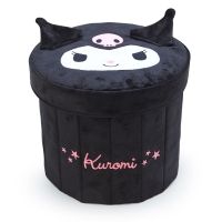 กล่องเก็บของแบบกลม พับเก็บได้ ลาย Kuromi ku / Kuromi