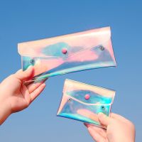 【CW】 Transparent Coin Purse Wallet Card Money Clutch Female Wallets