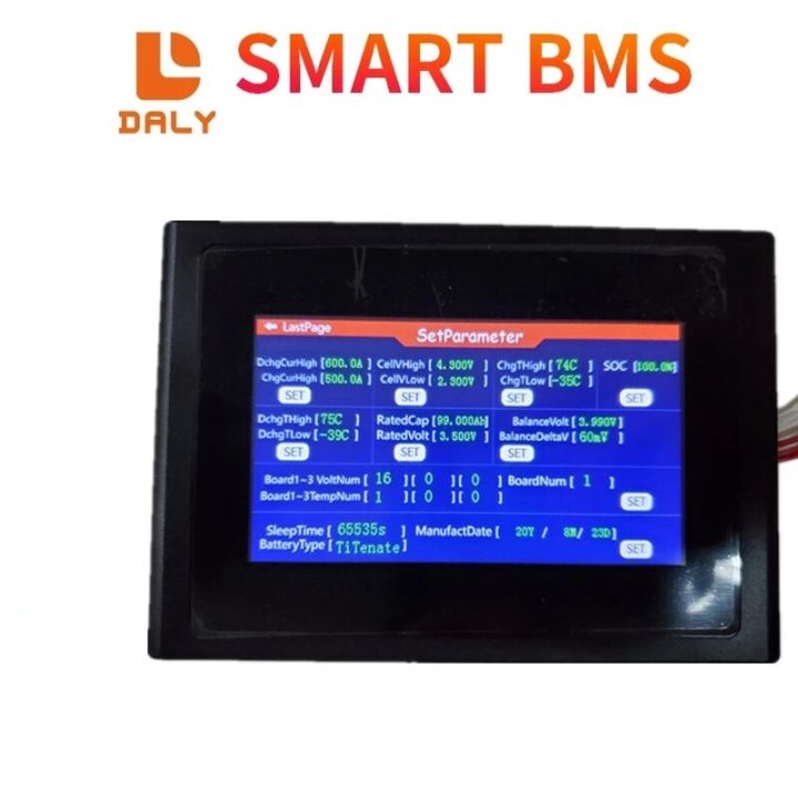 eco-friendly-popular-daly-smart-bms-อุปกรณ์เสริมควบคุมแบบสัมผัส-lcd-โมดูลบลูทูธ-can-bus-rs485-uart-บอร์ด