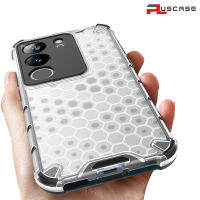 PlusCase สำหรับ Vivo V29 5G กันกระแทก Honeycomb Clear โทรศัพท์ถุงลมนิรภัย Armor Hybrid ทนทานป้องกันปลอก