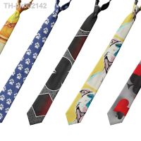 ✶ Fashion Ecg Bear Paw Print Men Necktie 8cm Skinny Wedding Party Polyester Necktie Mens Business Cosplay Shirt Accessories Tie