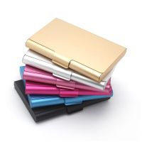 1Pc Men Business Card Case Stainless Steel Aluminum Holder Metal Box Cover Women Credit Business Card Holder Case Card Holders